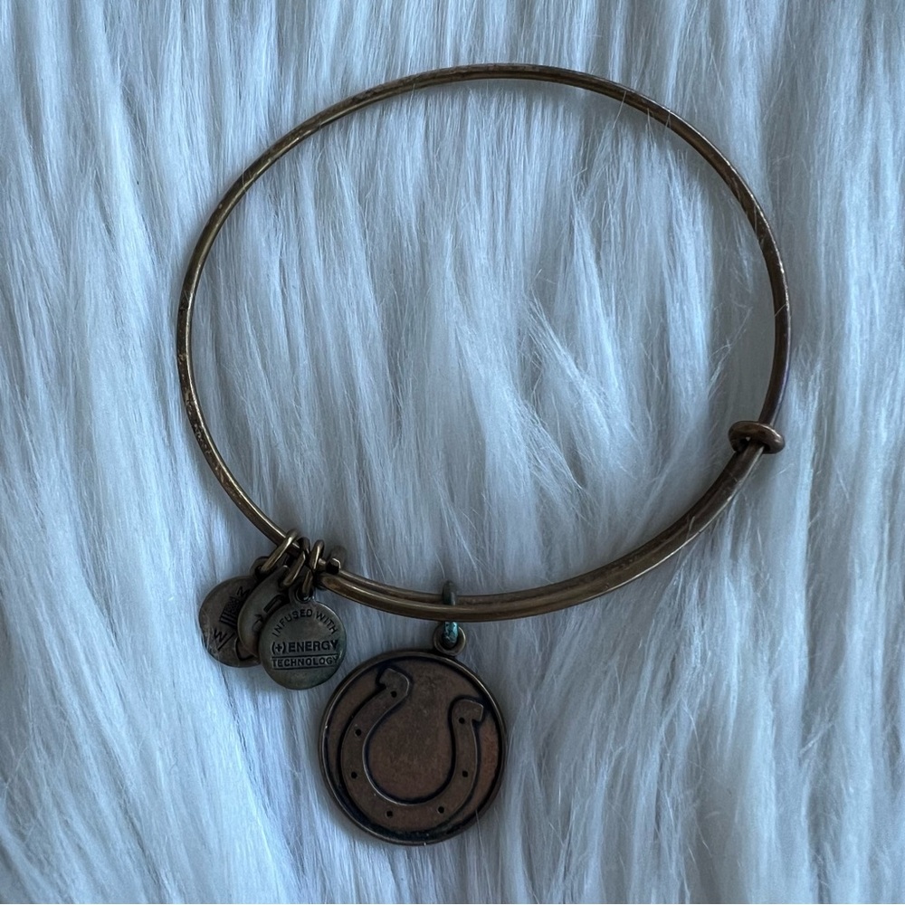 Alex and Ani Rafaelian Gold Indianapolis Colts NFL Charm Bangle Bracelet